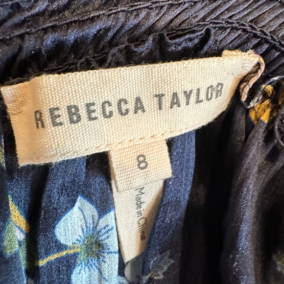 Rebecca Taylor High Neck Silk Blouse Sz 8 - Picture 6 of 7